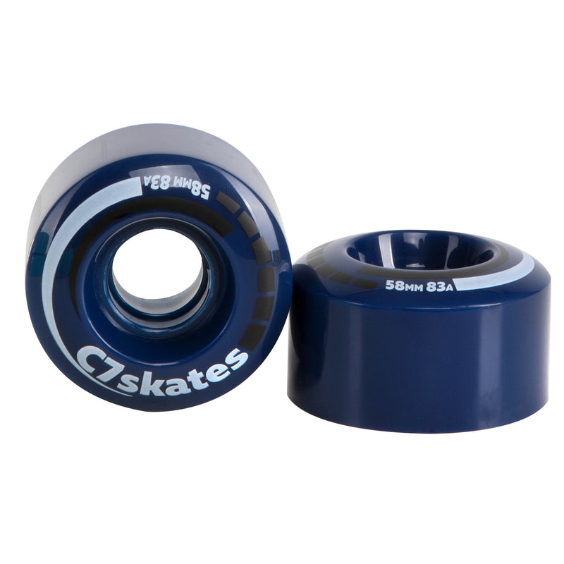 C7skates Roller Skate Wheels and Stoppers Combo