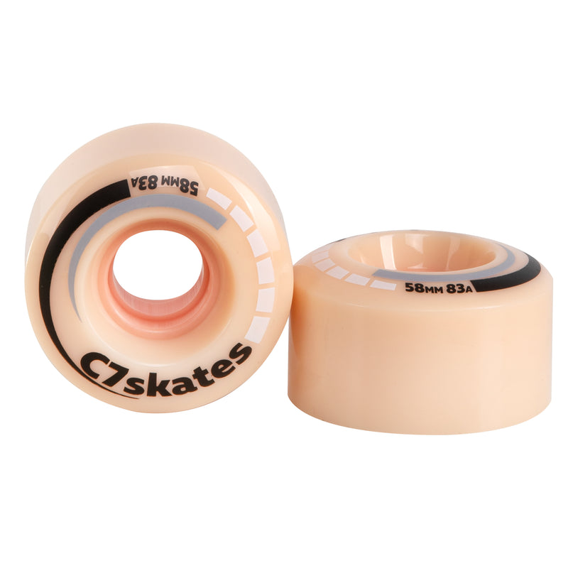 C7skates Roller Skate Wheels and Stoppers Combo