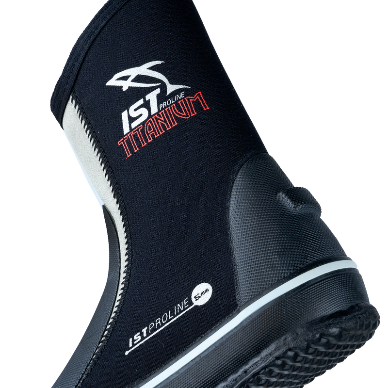 IST 5mm Titanium / Spandex Lined Diving Boots with Vulcanized Rubber Sole