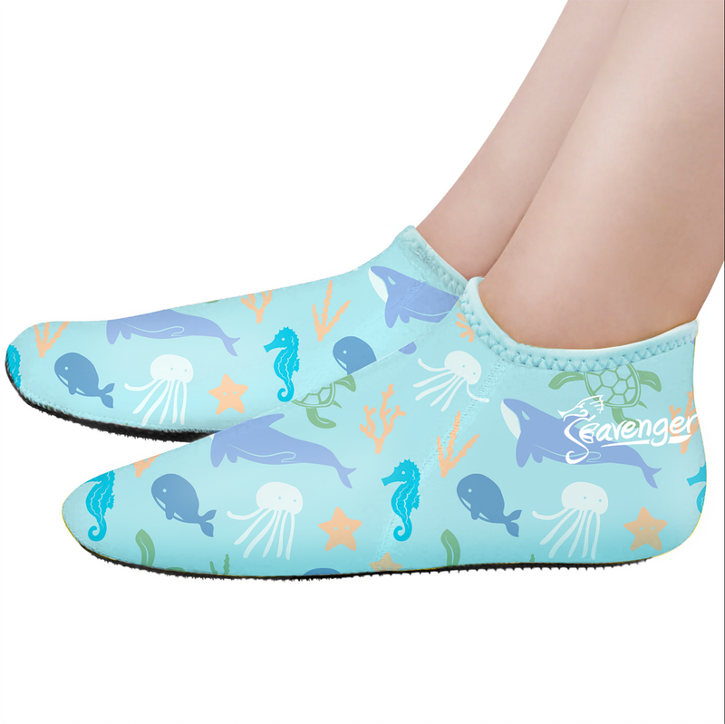 Seavenger Kids 3mm Neoprene Zephyr Socks - Paradise Light Blue
