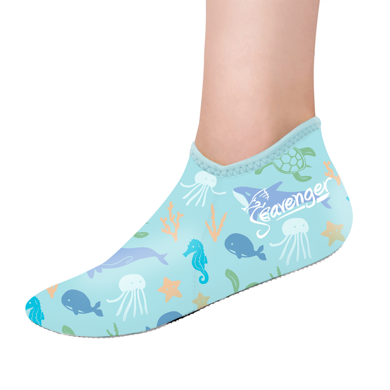 Seavenger Kids 3mm Neoprene Zephyr Socks - Paradise Light Blue