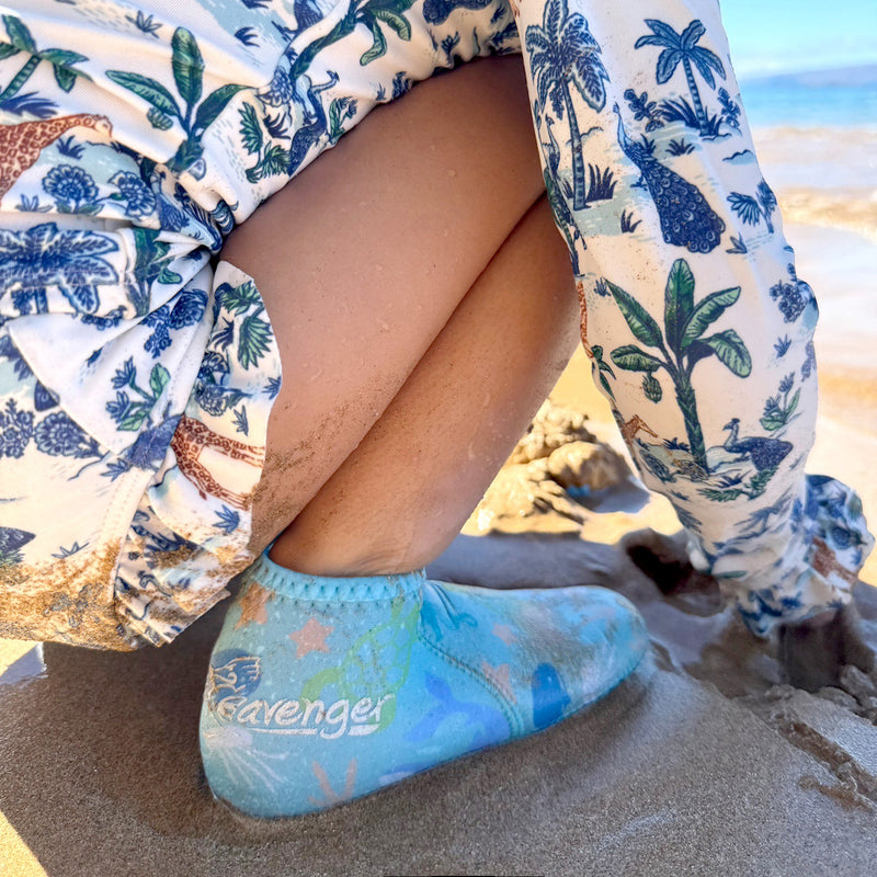 Seavenger Kids 3mm Neoprene Zephyr Socks - Paradise Light Blue