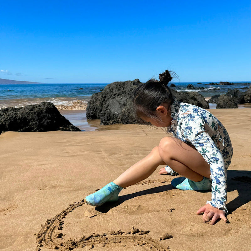 Seavenger Kids 3mm Neoprene Zephyr Socks - Paradise Light Blue