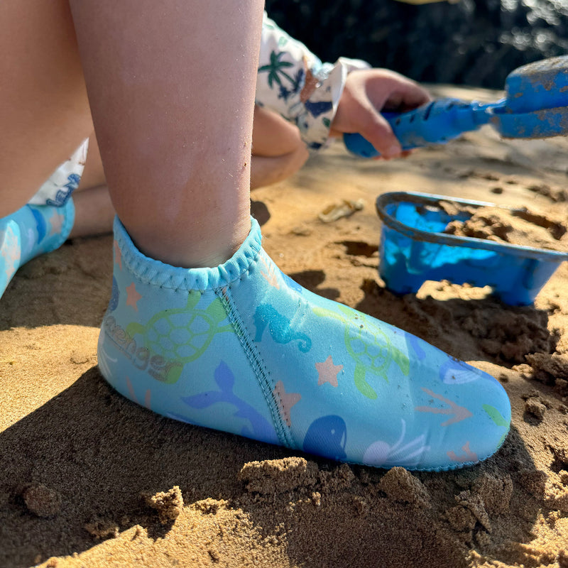 Seavenger Kids 3mm Neoprene Zephyr Socks - Paradise Light Blue