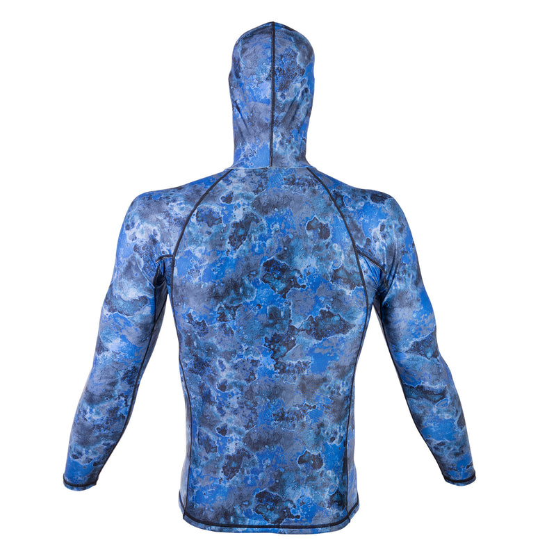 Hooded Spearfishing Rashguard-Blue