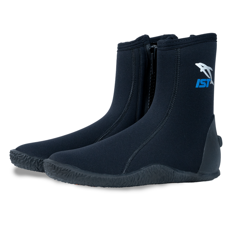 IST 5mm Nylon II High Cut Diving Booties with Vulcanized Rubber Sole