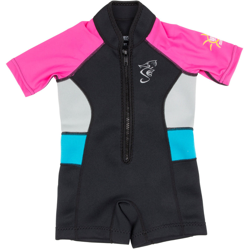 Pink shorty wetsuit for toddlers and kids