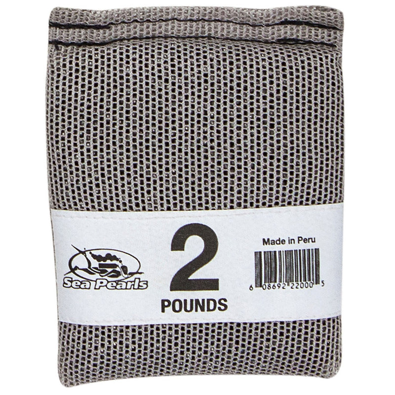 Sea Pearls Uncoated Lead Shot Heavy Duty Nylon Mesh Weight Bag, 2 lb - Gray
