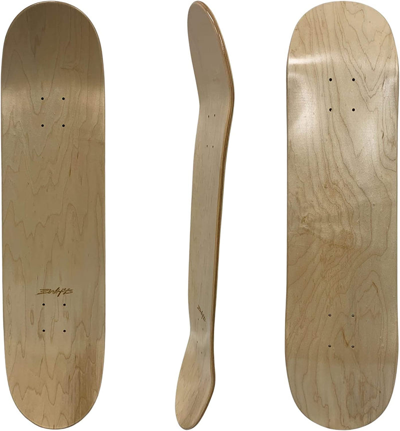 3WHYS 7-Ply Canadian Maple Natural Skateboard Deck