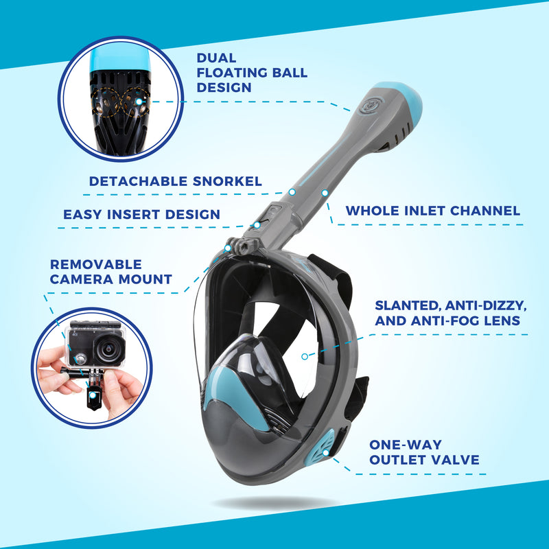 Seavenger Nautilus Carbon Fiber Full Face Snorkel Mask