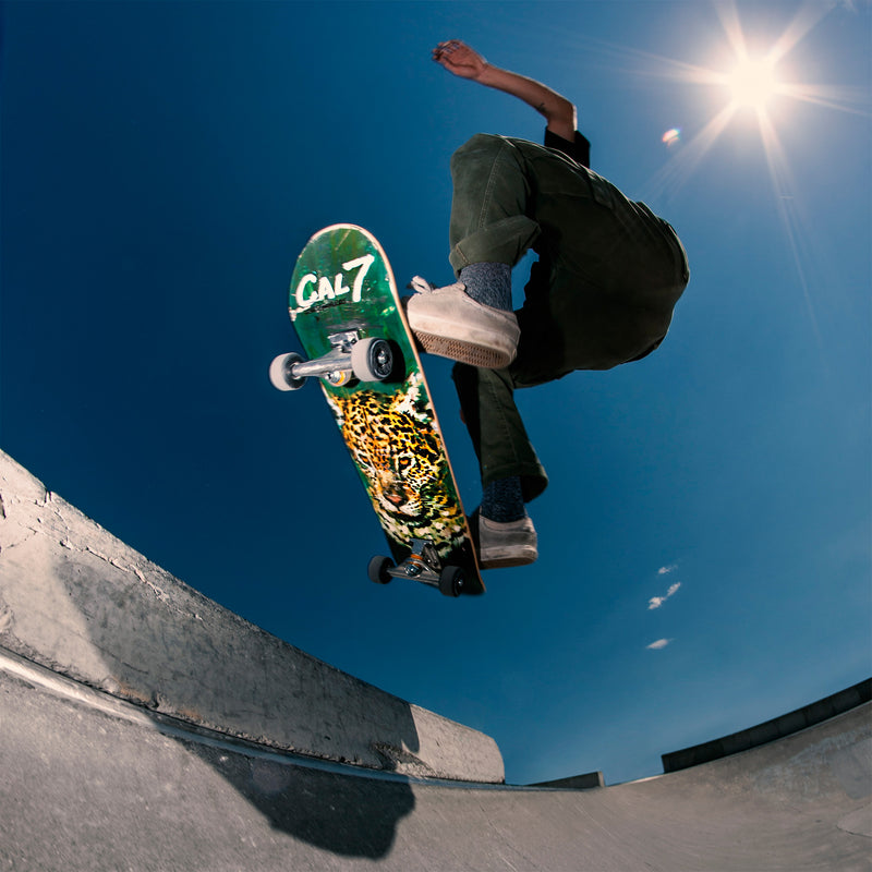 Cal 7 Complete Skateboard | 8.0 Fierce Leopard