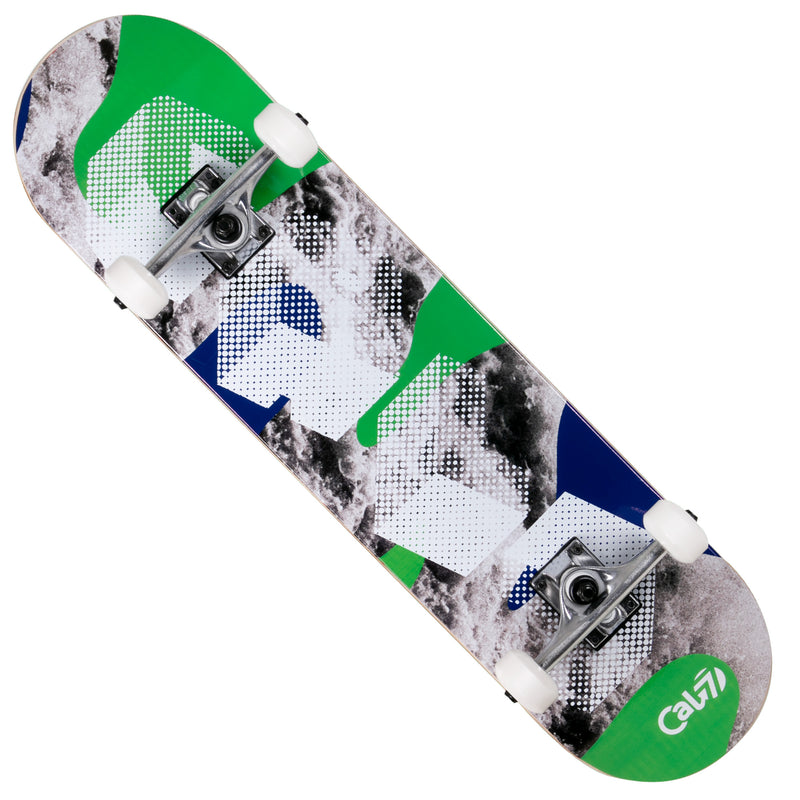 Cal 7 Complete 8.0 Inch Millennium Skateboard in green and blue