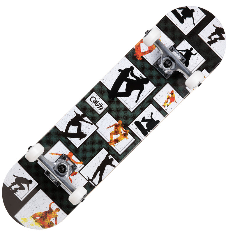 Cal 7 Panel Complete 7.5/7.75/8-Inch Skateboard with Skateboarding Silhouette Design