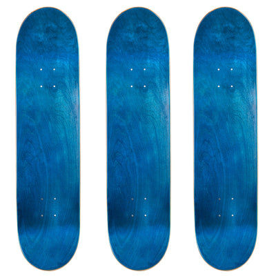 Pack of 3 Blank Skateboard Decks | 7.75, 8.0, 8.25, 8.5