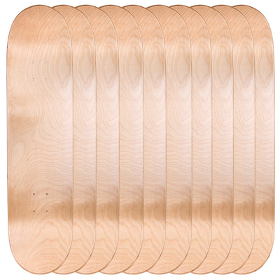 Pack of 10 Blank Skateboard Decks | 7.75, 8.0, 8.25, 8.5