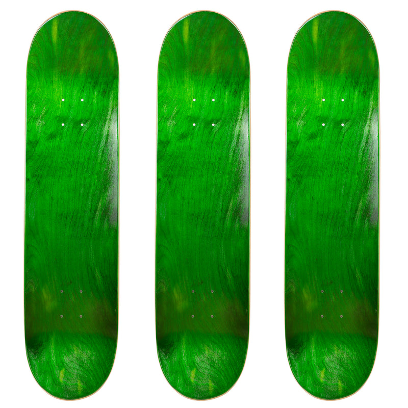 Pack of 3 Blank Skateboard Decks | 7.75, 8.0, 8.25, 8.5