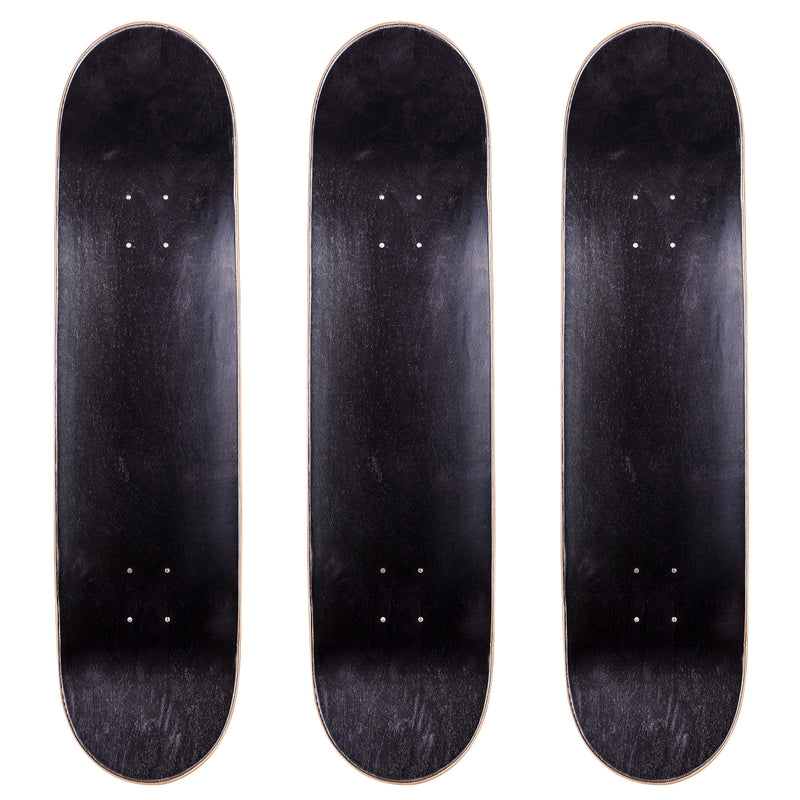 Pack of 3 Blank Skateboard Decks | 7.75, 8.0, 8.25, 8.5