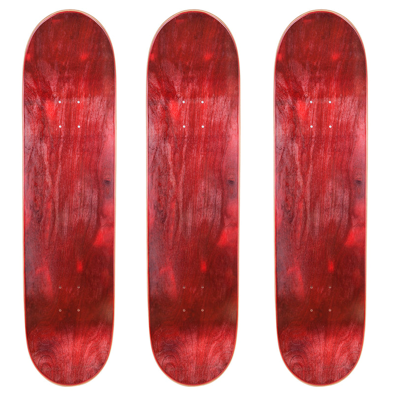 Pack of 3 Blank Skateboard Decks | 7.75, 8.0, 8.25, 8.5