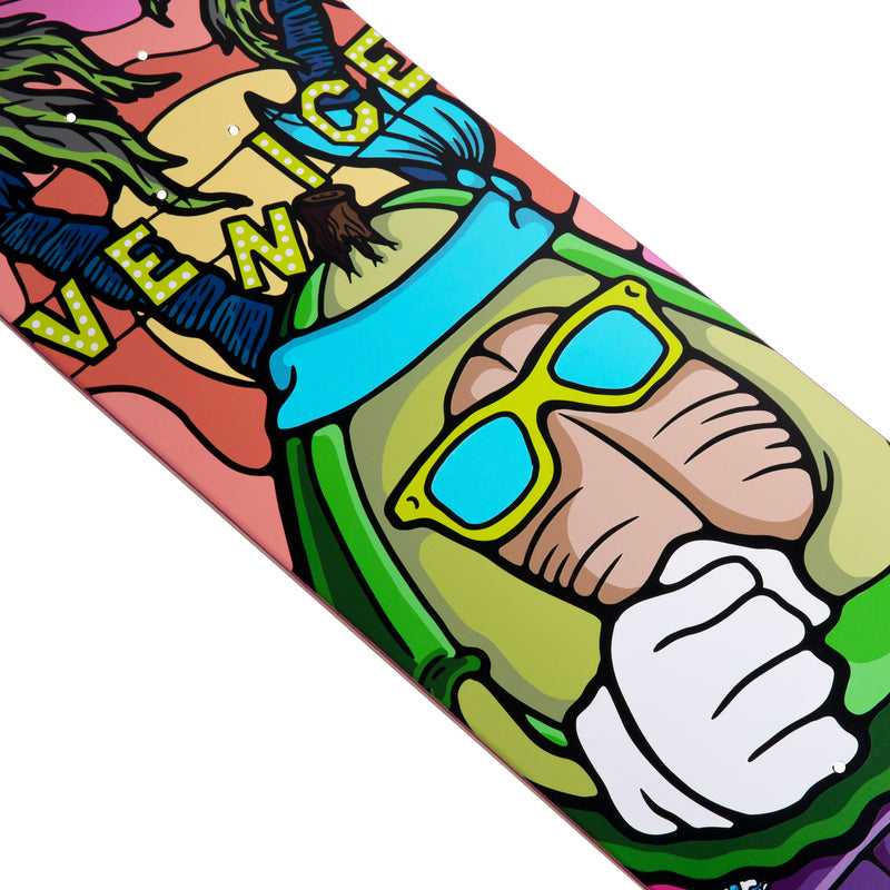 Cal 7 Hardcore deck with Venice munchie takeover art on a semi-cold-press 7-ply popsicle, medium concave deck