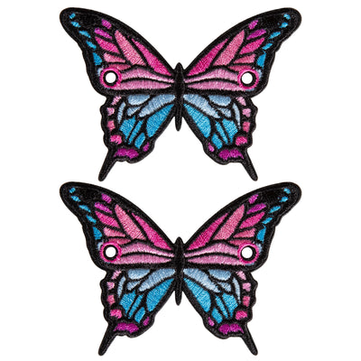 C7skates Pink Butterfly Roller Skate Shoelace Charm Set of 2