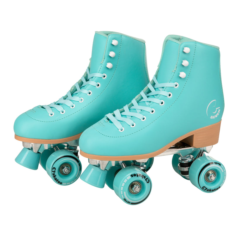turquoise roller skates