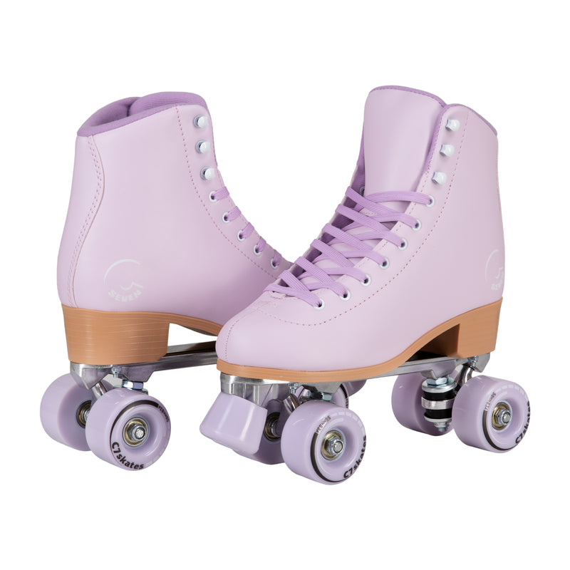 C7skates C7 Sugarplum pastel purple lilac lavender boot quad roller skates for women girls men with outdoor 58mm wheels