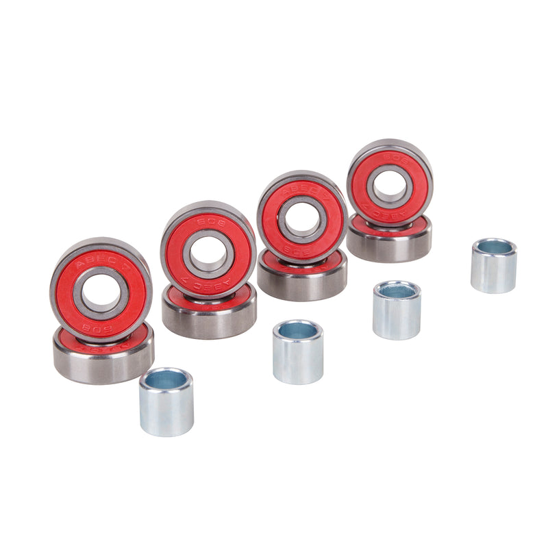 Cal 7 ABEC 7 Steel Skateboard Bearings with Spacers