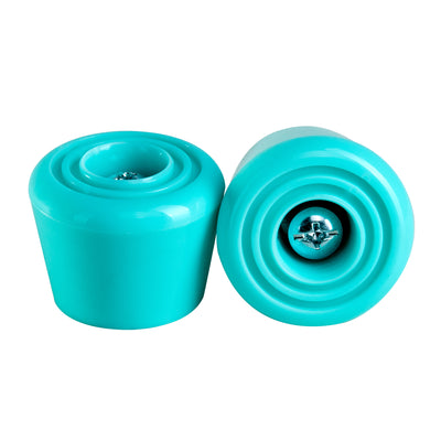 C7skates Teal roller skate stoppers made from durable polyurethane PU82A dimensions are 47 by 35 mm