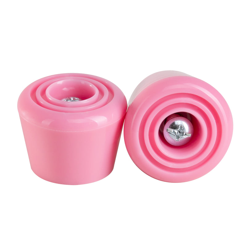 Wonderland pink C7skates roller skate stoppers made from durable polyurethane PU82A dimensions are 47 by 35 mm