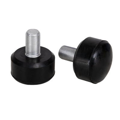 Black Adjustable Roller Skate Stoppers as seen on C7skates Femme Fatale Quad Skates: 47x35 mm size and made from rubber.
