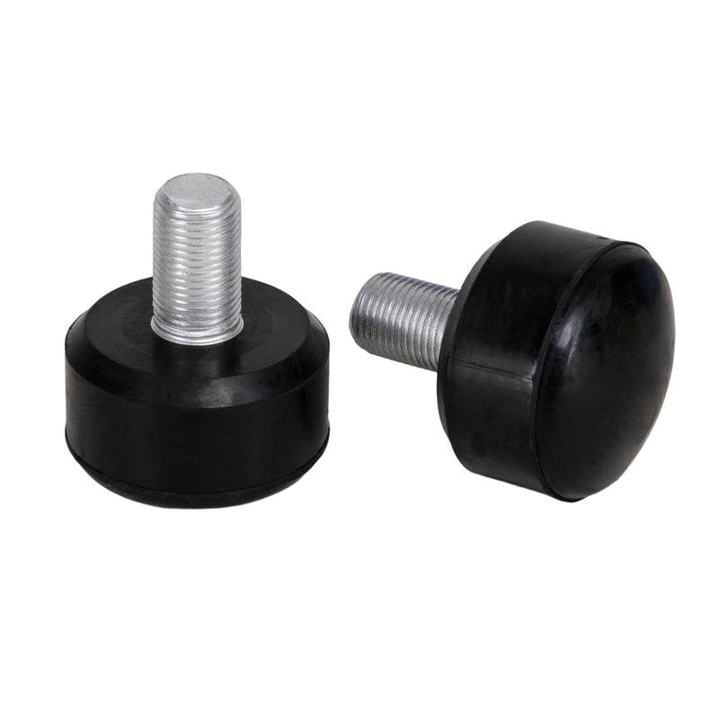 Black Adjustable Roller Skate Stoppers as seen on C7skates Femme Fatale Quad Skates: 47x35 mm size and made from rubber.