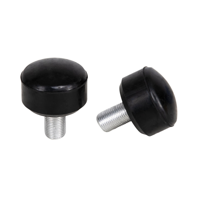 Black Adjustable Roller Skate Stoppers as seen on C7skates Femme Fatale Quad Skates: 47x35 mm size and made from rubber.