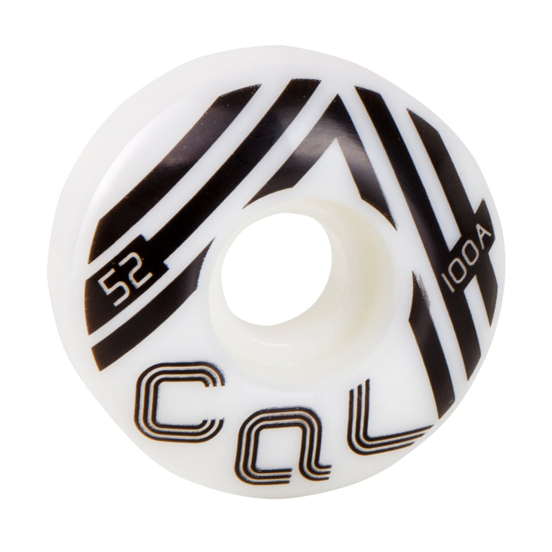 Cal 7 Catch-22 Skateboard Wheels, 52mm & 100A, Black & White Design (Retro)