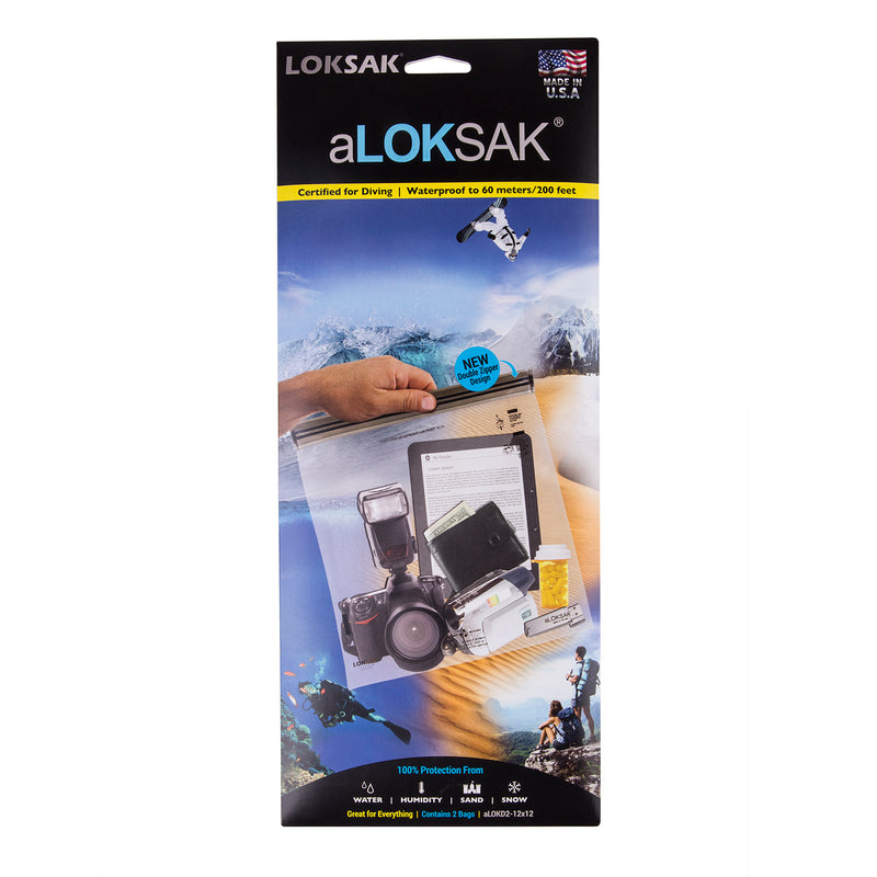 2 aLOKSAK Airtight Waterproof Pouch Clear Dry Bags