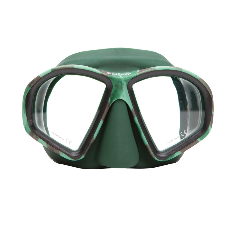 XS SCUBA Stalker Twin Lens Drop Point Low Volume Apnea Spearfishing Mask