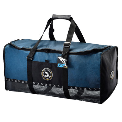 blue mesh duffel bag for scuba diving gear and equipment
