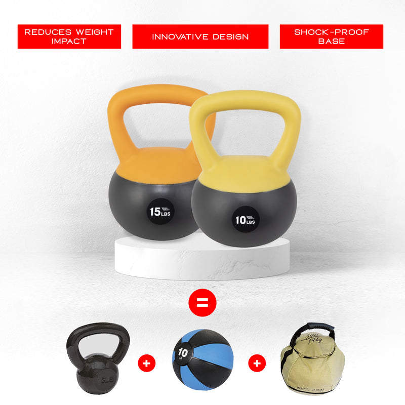 NonZero Gravity Iron Sand Soft Kettlebell 10lb & 15lb Set