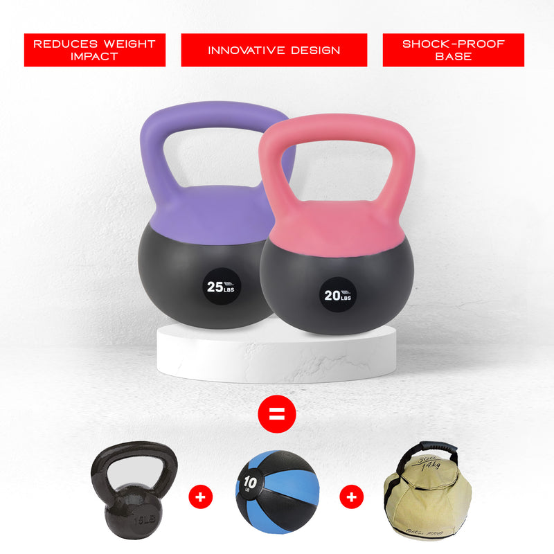 NonZero Gravity Iron Sand Soft Kettlebell 20lb & 25lb Set