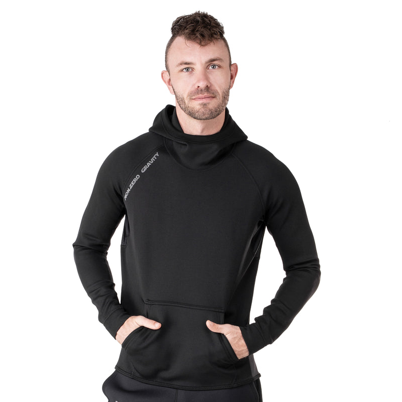 a black sauna suit hoodie for cutting weight