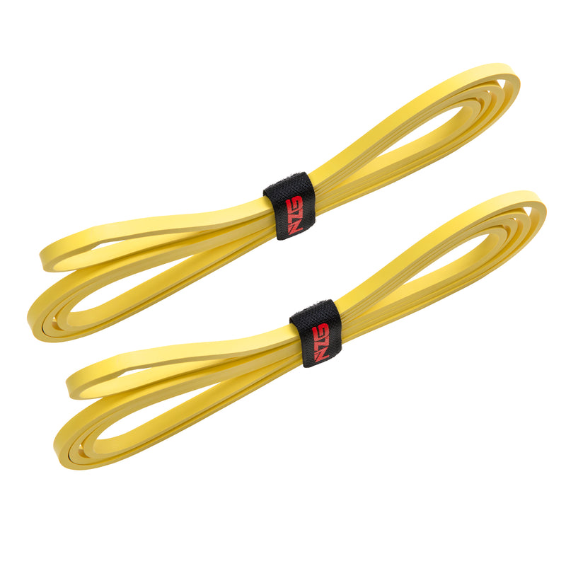 NonZero Gravity 100% Latex-Free Natural Rubber Power Resistance Bands Light-Intensity Yellow 10 LBS (Set of 2)