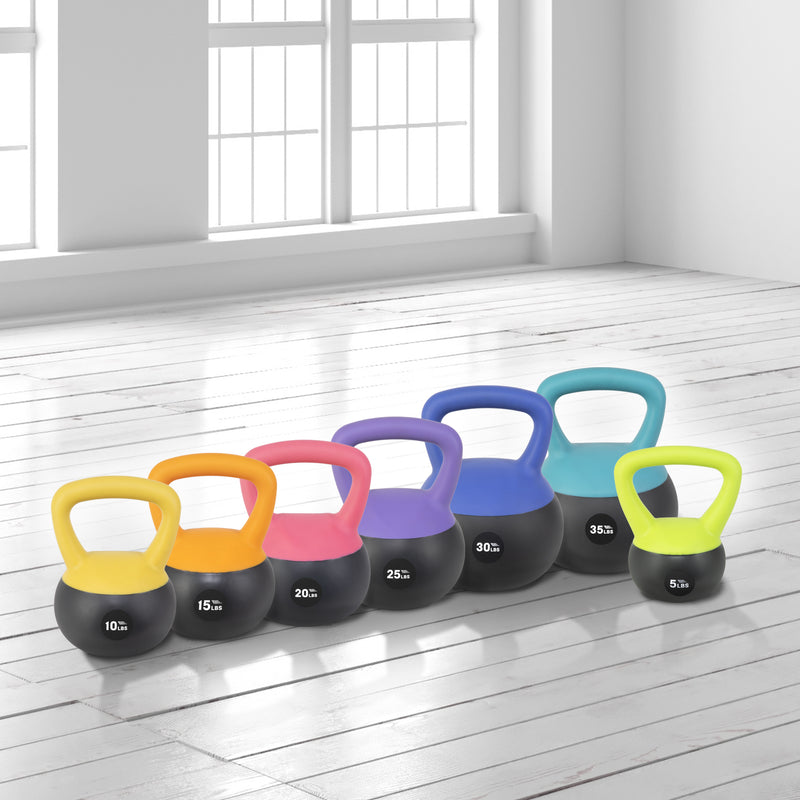 NonZero Gravity Iron Sand Shock-Proof Kettlebell Weight with soft base, sturdy two-hand grip & iron sand filling for workouts