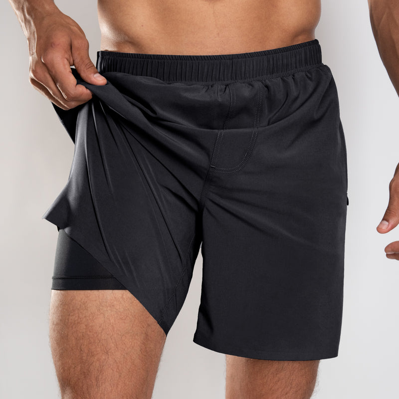 NonZero Gravity Men’s ZinTex Eco Running Shorts with Lining made with Recycled Polyester & Spandex in Coal