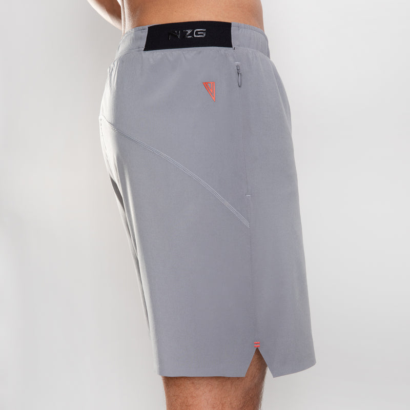 NonZero Gravity Men’s ZinTex Eco Running Shorts with Lining made with Recycled Polyester & Spandex in Concrete