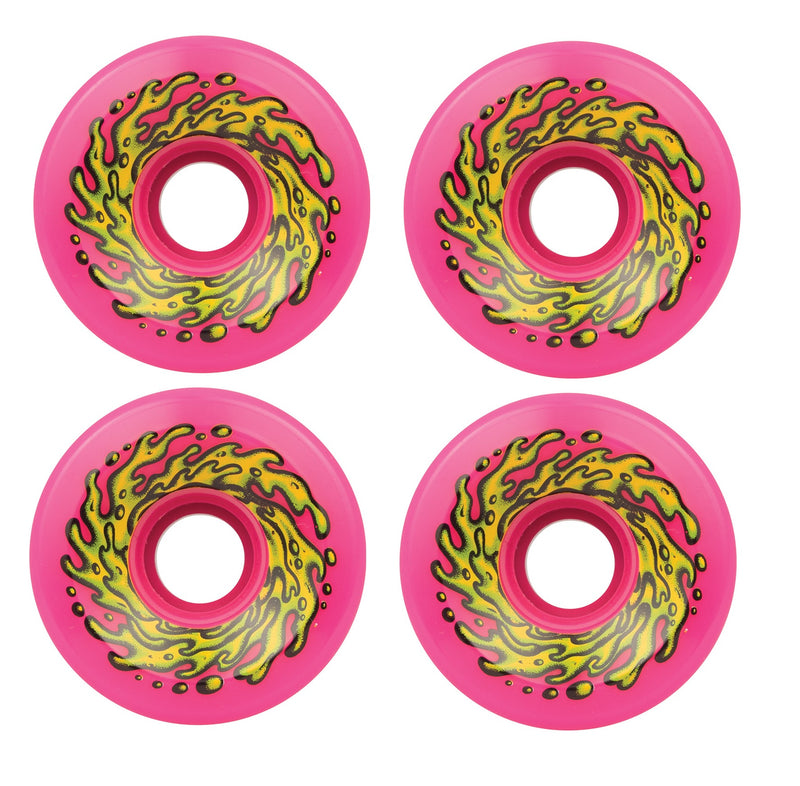 Santa Cruz Pink Slimeballs Skateboard Longboard Wheels | 66mm 78A