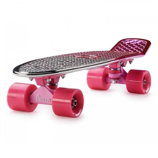 Penny 22 Inch Mini Cruiser: Silver Pink Metallic Fade
