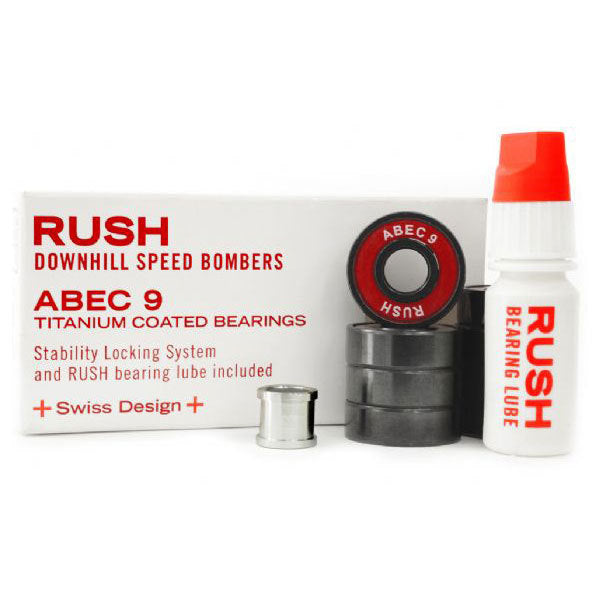 Rush Downhill Speed Bombers ABEC 9 Skateboard Bearings