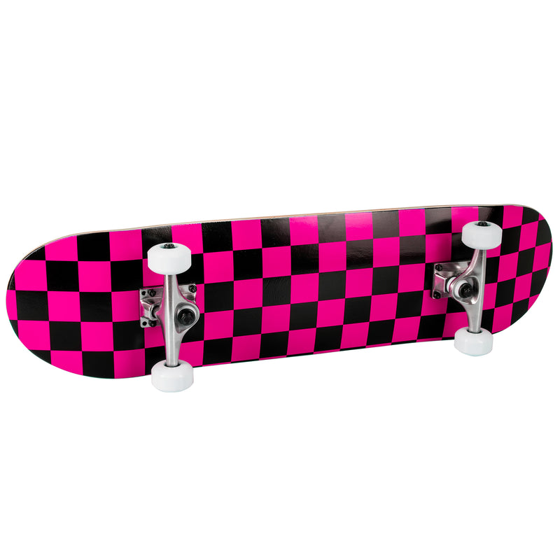 Runner Complete Skateboard | 8" Checker Pink