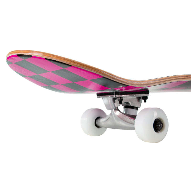 Runner Complete Skateboard | 8" Checker Pink