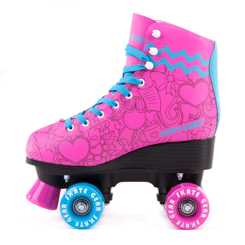 Skate Gear Graphic Roller Skates with LED wheels