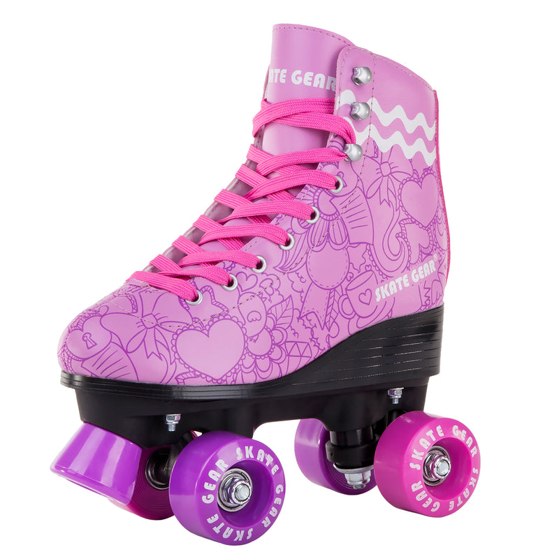 Skate Gear Graphic Roller Skates with LED wheels